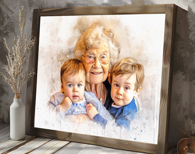 Realistic merge of different photos, Add deceased loved one to photo, Add someone to photo, Family portrait from photos, Memorial portrait