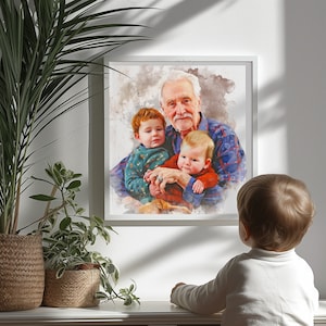 Custom Watercolor Portrait, Family Portrait, Custom Portrait From Photo, Portraits From Photos, Personalized Gifts, Mother&#39;s Day Gift