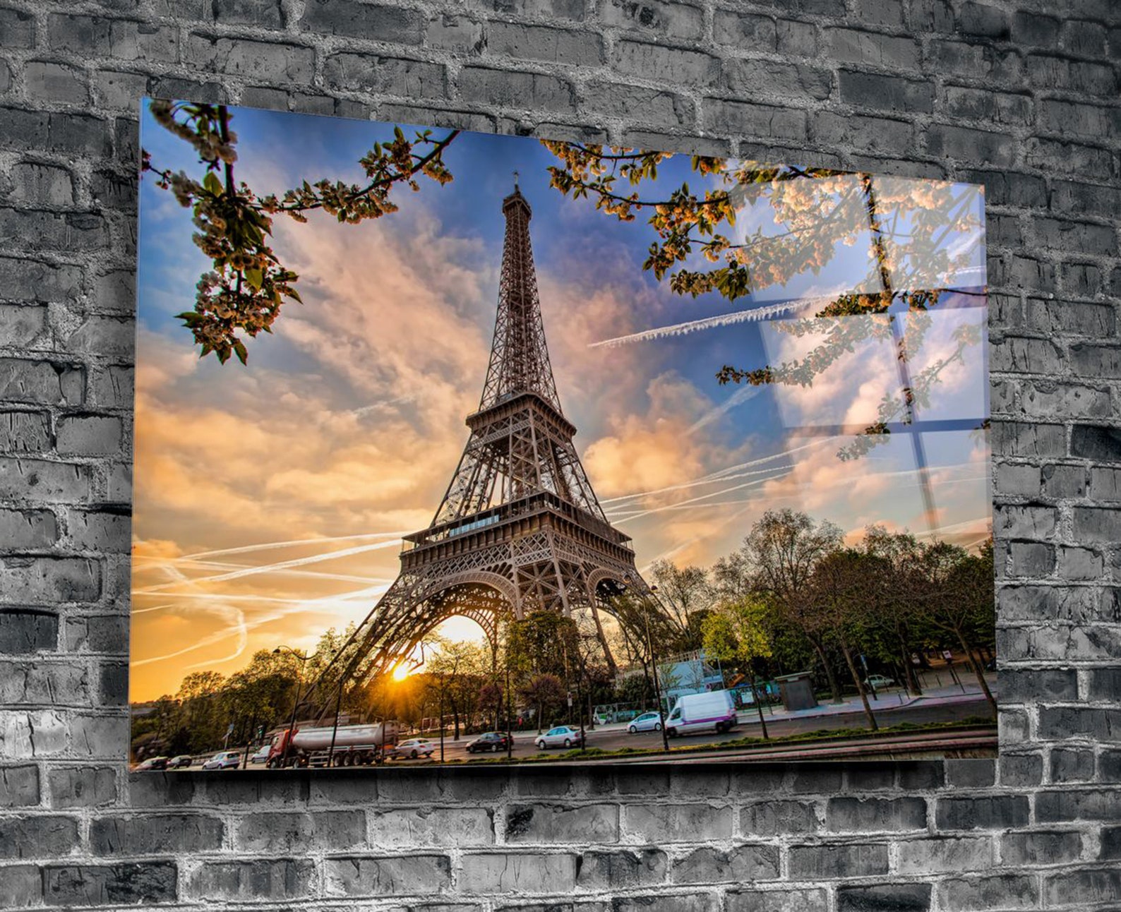 Eiffel Tower Glass Printing Wall Art Modern Decor Ideas for Etsy