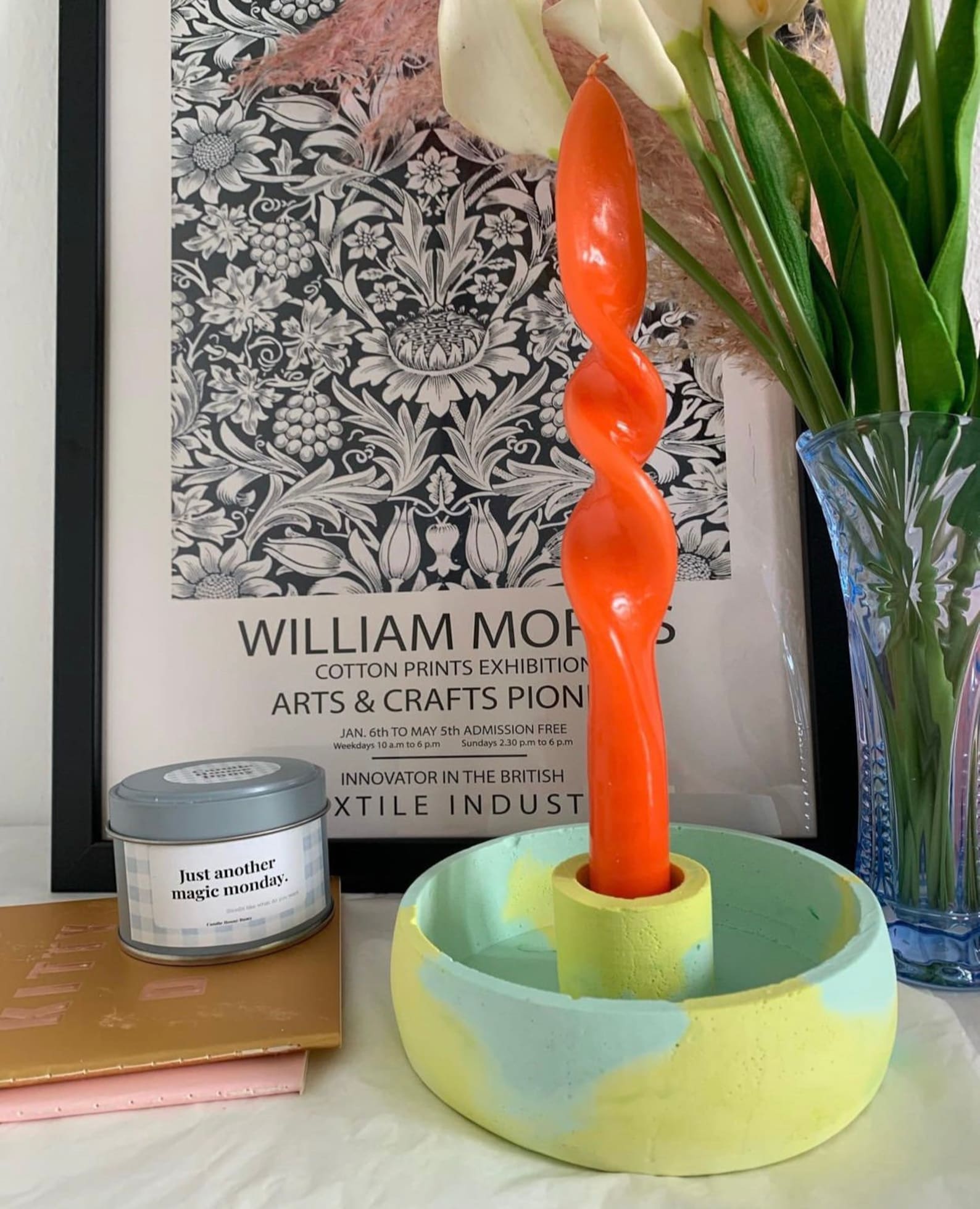 Taper Candles . Long Shiny Spiral Candle Twisted Candle Etsy