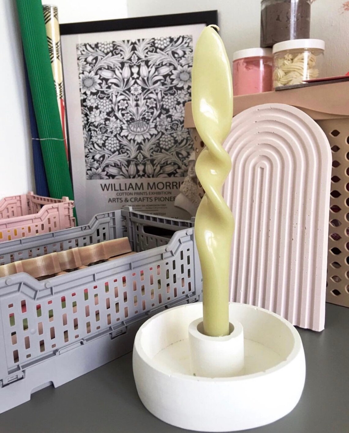 Taper Candles . Long Shiny Spiral Candle Twisted Candle Etsy