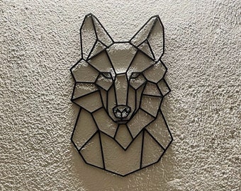 Wall decoration animal head geometric 3D print