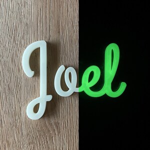 Placa identificativa para habitación infantil, luminosa, personalizada