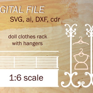 Móveis para casa de bonecas svg, Móveis para bonecas SVG, Rack digital para bonecas, Arquivo em miniatura para corte