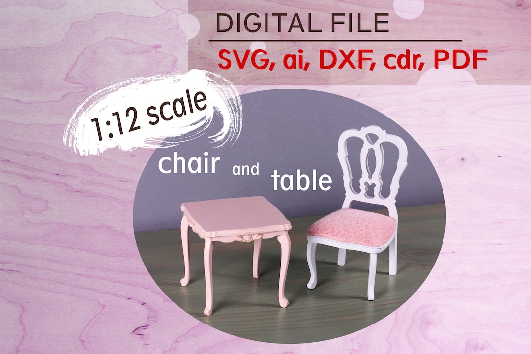 Dollhouse Furniture Svg Miniature Svg File Svg Miniature Etsy