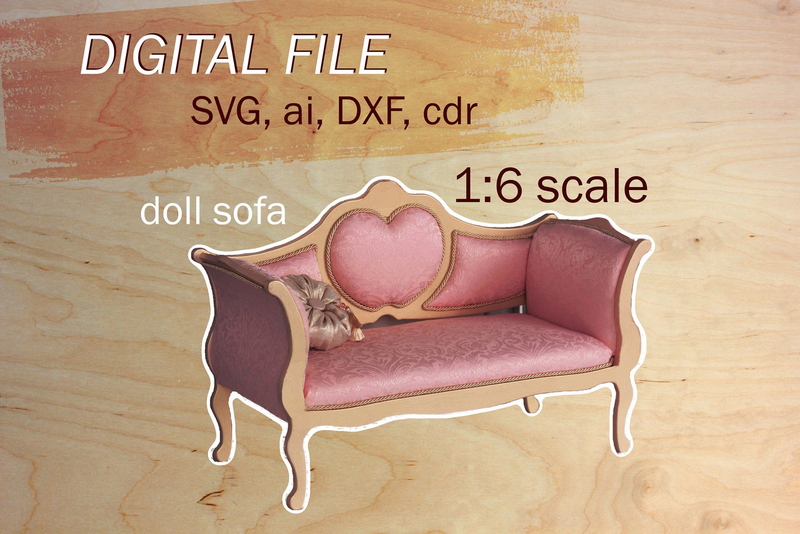 Dollhouse Furniture Svg 1/6 Scale Furniture Svg Dollhouse Etsy