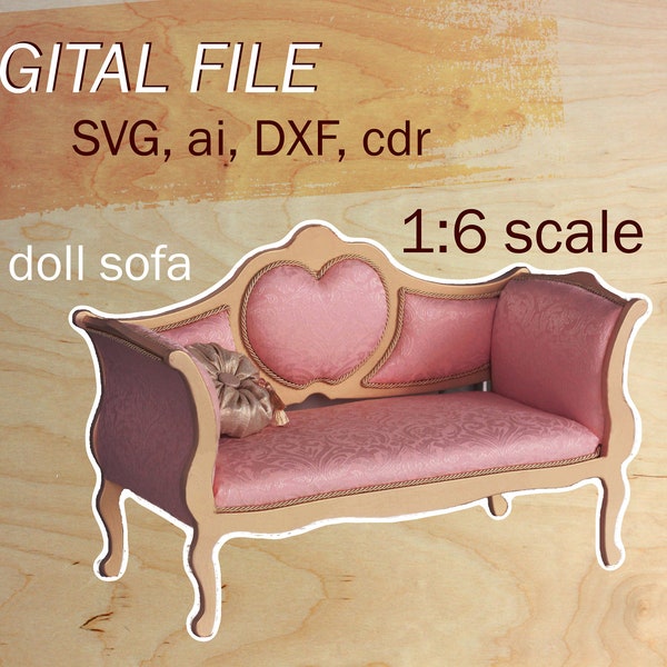 dollhouse furniture svg, 1/6 scale furniture, svg dollhouse, doll furniture svg, miniature furniture svg