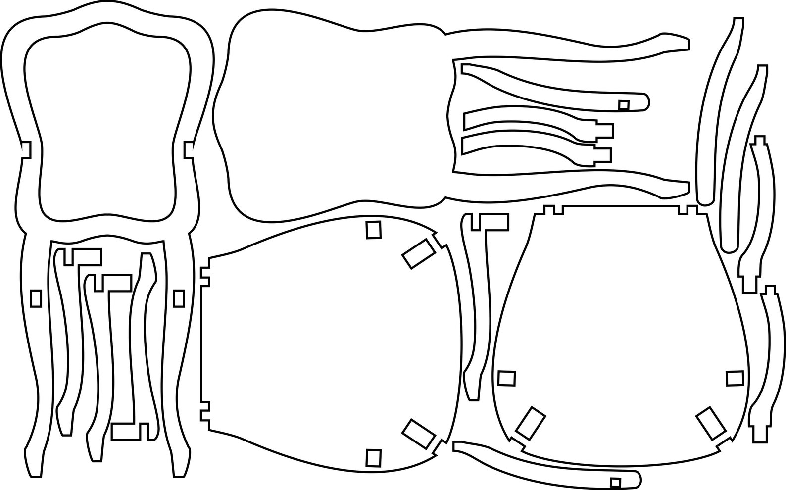 Digital Files Dollhouse Furniture Svg Doll Furniture 1/4 Etsy