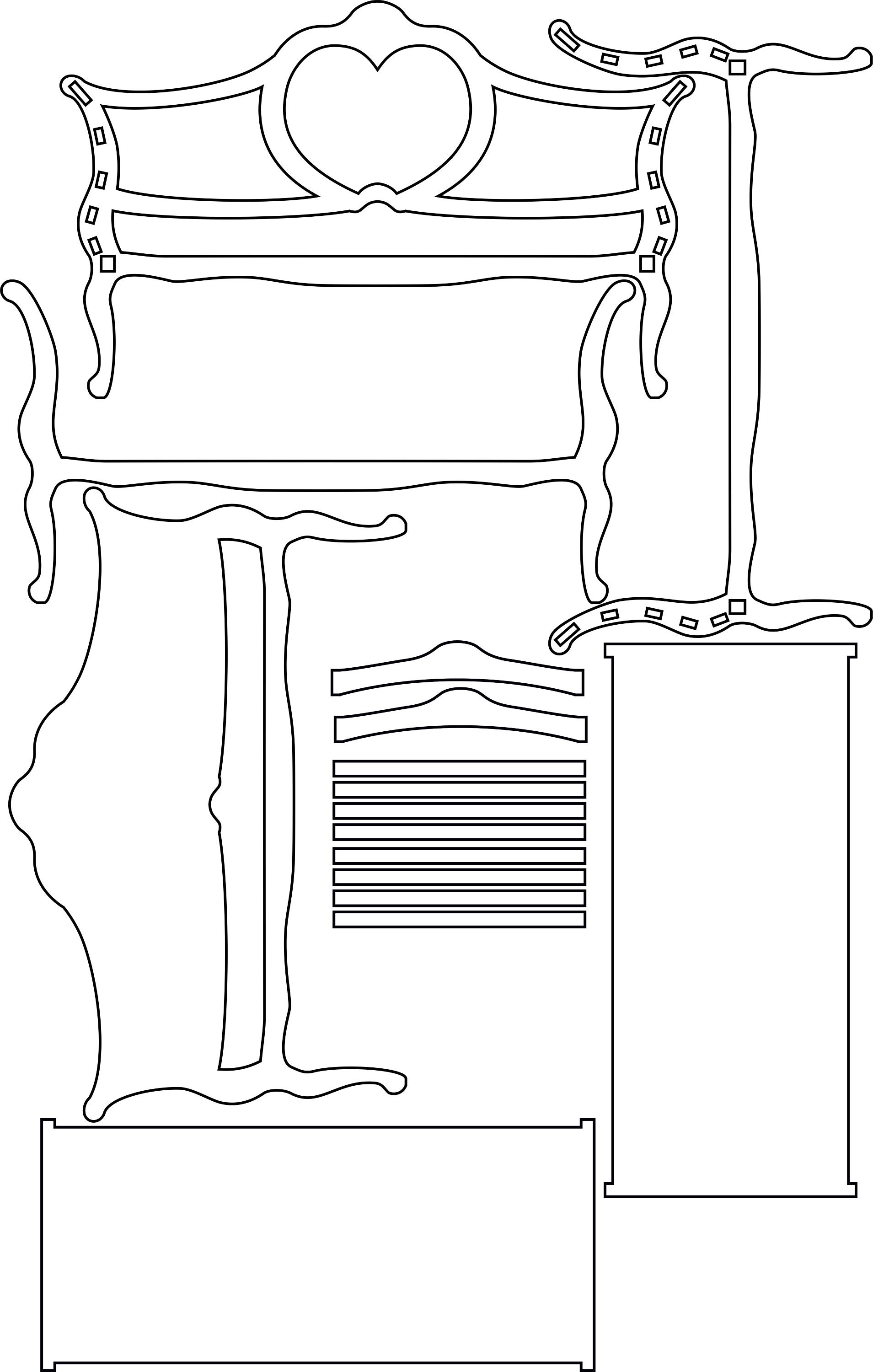 Dollhouse Furniture Svg 1/6 Scale Furniture Svg Dollhouse Etsy