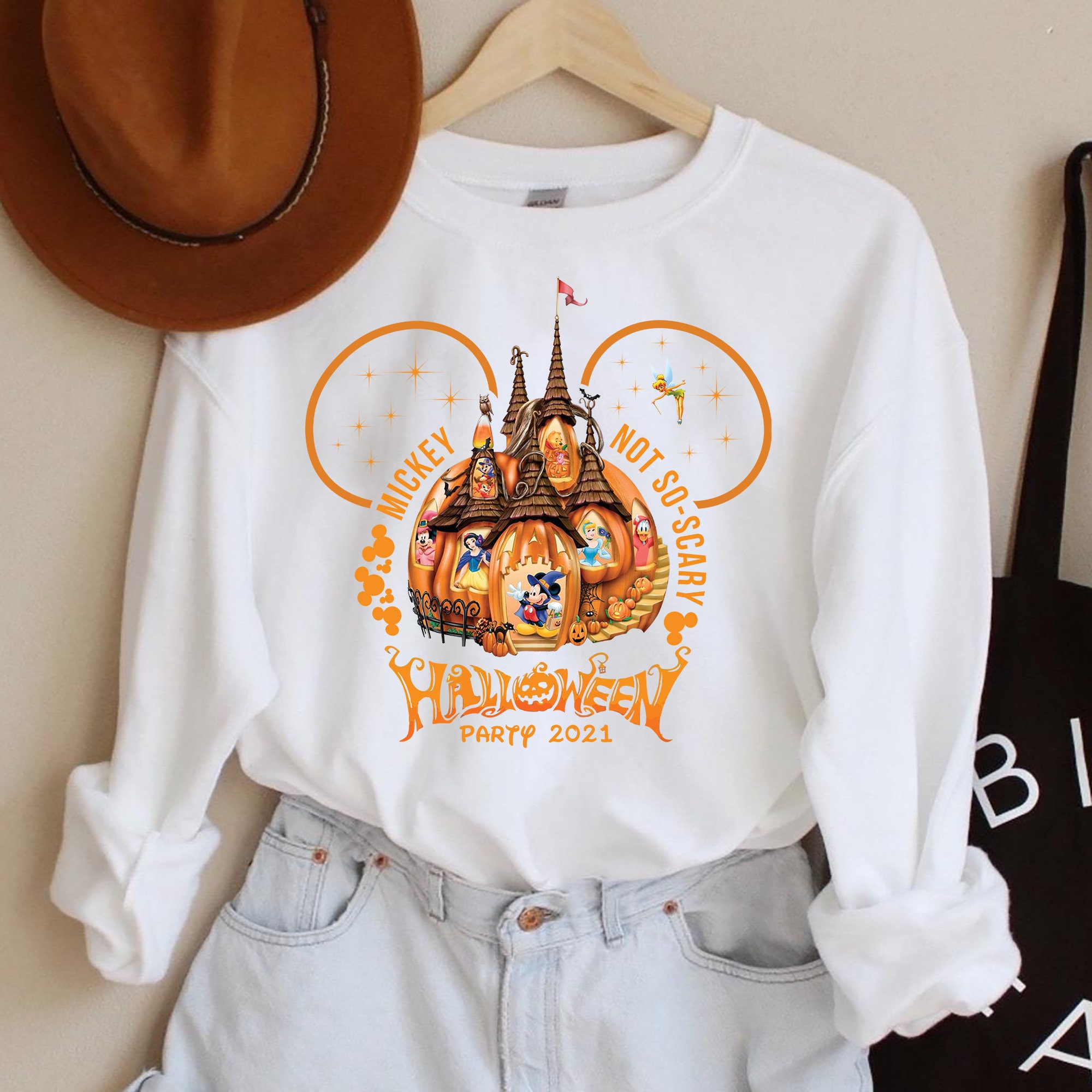 Mickey Not So Scary Halloween Shirt Disney Pumpkin Halloween Etsy
