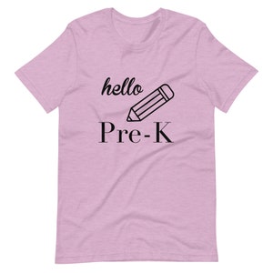 Teacher Crewneck Shirt Gift, Preschool T-shirt, Hello Pre-K Shirt, Preschool Teacher Tee, Gift for Her, Gift for Him, Unisex Shirt