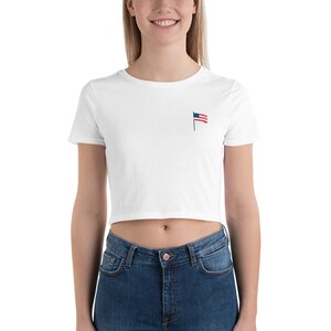 American Flag Women’s Crop Tee
