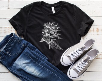 Floral Unisex T-Shirt, Flower Shirt, Plant Mom Shirt, Plant Lover Shirt, Cute Ladies Shirt, Gifts for Mom,