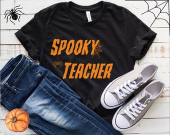 Gruseliges Lehrer Halloween Shirt, Lustiges Lehrer Halloween Shirt, Geschenk für Lehrer, Halloween T-Shirt