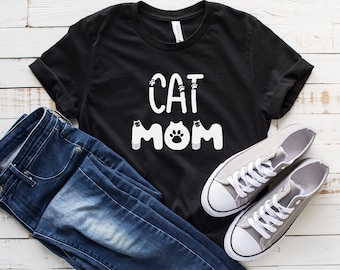 Kattmamma-tröja, kattälskare-tröja, kattmamma-present, rolig kattmamma-tröja,