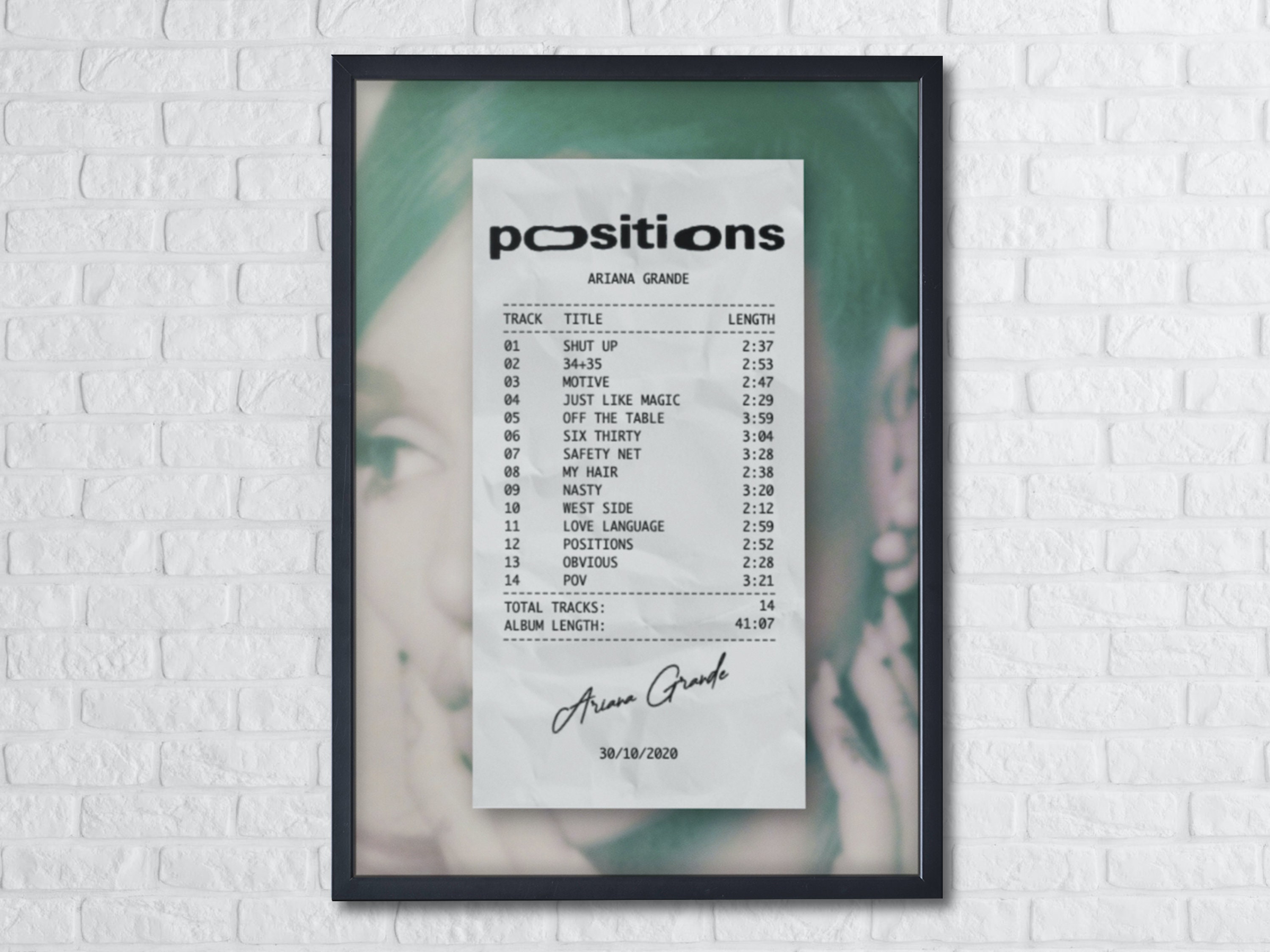 Custom Album Receipt Personalised Album Receipt Poster Etsy