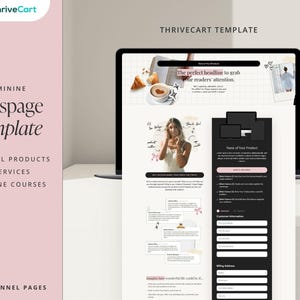 Plantilla de pago de ThriveCart | Plantilla editable para página de producto digital y entrenador