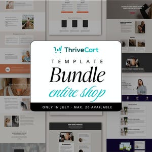 ONLY in July 2025 · Max. 20 available! ThriveCart Templates Shop Bundle ! ThriveCart Sales Page Template Bundle