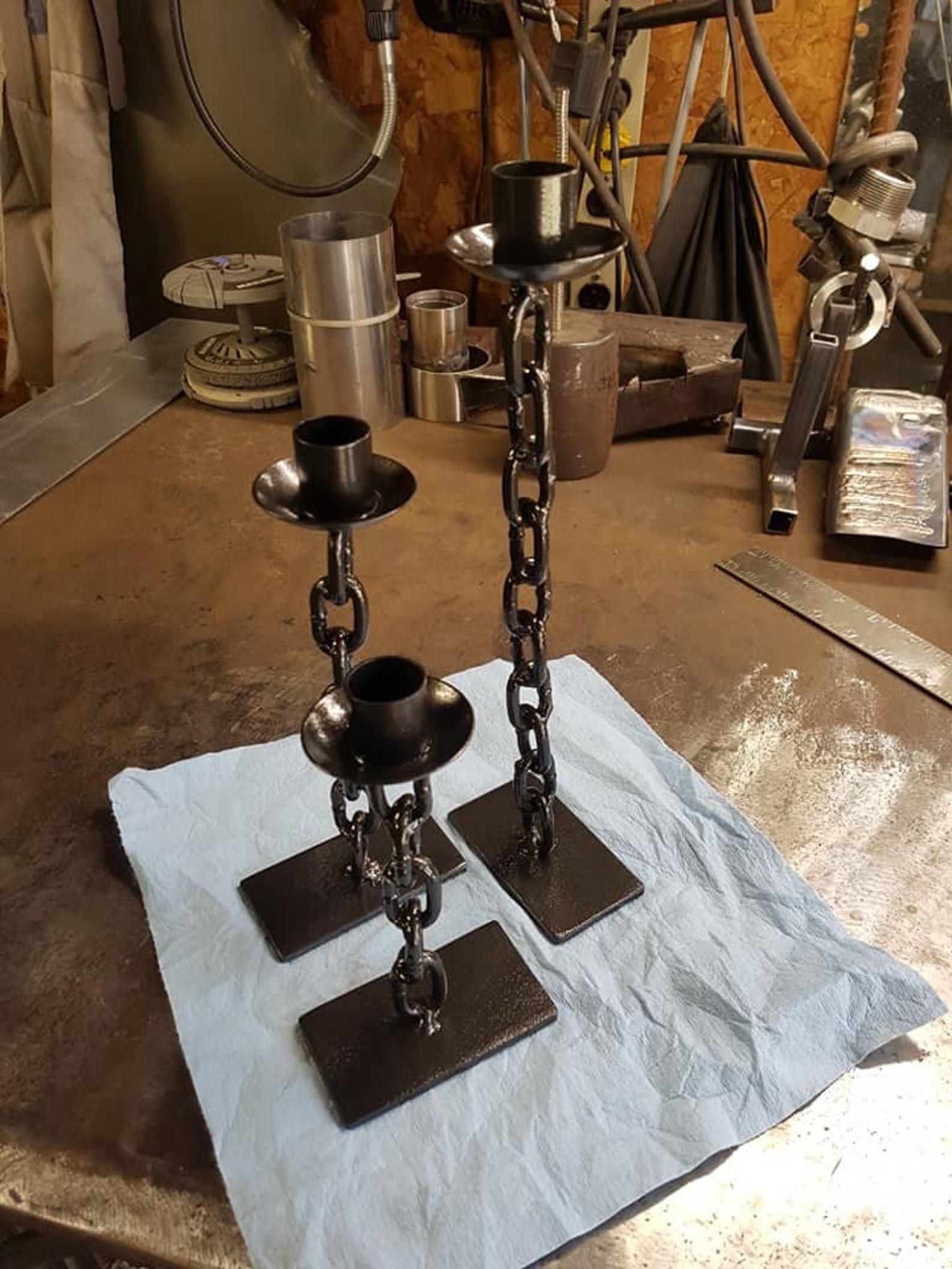 Custom Chain Candle Holder Set of 3 Made to Order Etsy