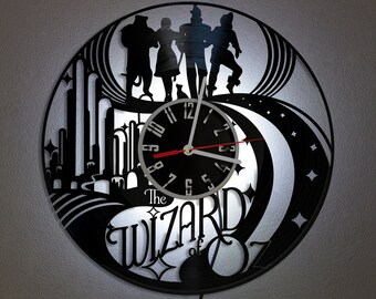 Horloge murale musicale avec lumière LED en vinyle vintage Lampe de nuit Awesome Gift Idea Home Decor