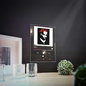 Playboi Carti - Whole Lotta Red, cartel acrílico transparente personalizado / arte moderno de la pared / impresión acrílica personalizada / decoración del hogar / idea de regalo única