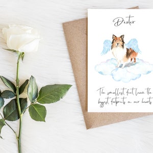 Cane da pastore delle Shetland personalizzato - carta di simpatia per cani - carta per gli amanti del cane carta del proprietario del cane, carta dell'amante del cane carta del proprietario del cane carta della perdita del cane, perdita dell'animale domestico