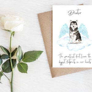 Malamute personnalisé - carte de sympathie de chien - carte d'amoureux de chien carte de propriétaire de chien, carte d'amant de chien carte de propriétaire de chien carte de perte de chien, sympathie de perte d'animal familier