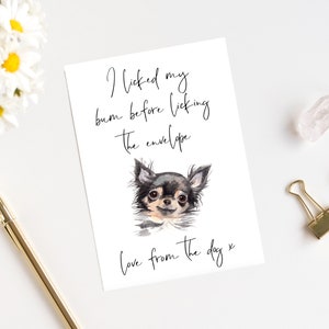 Chihuahua - hond Verjaardagskaart -hondenliefhebbers kaart hond eigenaar kaart, hond minnaar kaart hond eigenaar kaart Leuke hond kaart