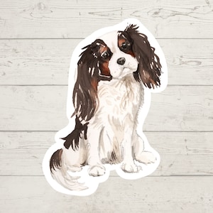 Cavalier King Charles Spaniel Vinyl stickers, dog mom sticker, dog dad, dog lover gift, laptop sticker, bujo sticker, Bullet journal decal,