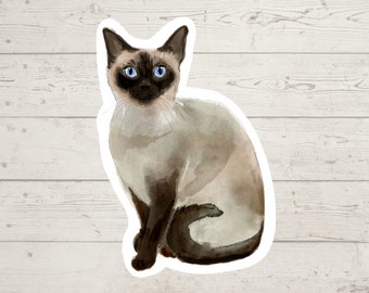 3 x Siamese cat stickers, Cat mom sticker, cat dad, cat lover gift, laptop sticker, bujo sticker, Bullet journal decal, cute cat sticker