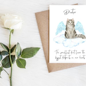 Ragamuffin personalizado - Tarjeta de condolencias de gatos - Tarjeta de amantes de los gatos Tarjeta de dueño de gato, tarjeta de pérdida de mascotas, tarjeta de amante de gato, tarjeta de dueño de gato, gato lindo