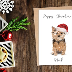 パーソナライズされたノーフォークテリア - 犬のクリスマスカード - 犬好きのカード、面白いクリスマスカード、犬好きのカード、犬の飼い主のカード かわいい犬のカード