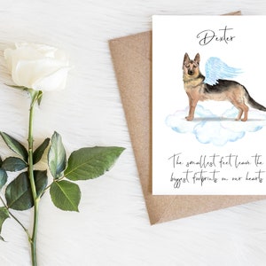 Pastor alemán personalizado - tarjeta de simpatía del perro - tarjeta de dueño de la tarjeta de los amantes del perro, tarjeta de amante del perro tarjeta del dueño del perro tarjeta de pérdida del perro, simpatía por la pérdida de mascotas
