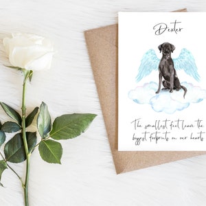 Labrador negro personalizado - tarjeta de condolencias para perros - tarjeta de amantes de los perros tarjeta de dueño de perro, tarjeta de amante de perro tarjeta de dueño de perro Tarjeta de perro lindo