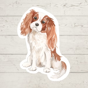 Cavalier King Charles Spaniel vinylstickers, sticker hond moeder, hond vader, cadeau hondenliefhebber, laptopsticker, bujo sticker, sticker bullet journal,