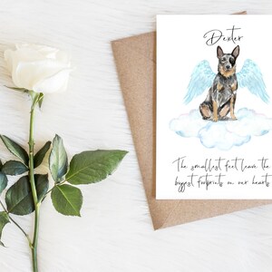 Personalisierte Australian Cattle Dog - Hund Beileidskarte - Hundeliebhaber Karte Hundebesitzer Karte, Hundeliebhaber Karte Hundebesitzer Karte Niedliche Hundekarte