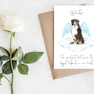 Personalisierte Berner Sennenhund - Hund Beileidskarte - Hundeliebhaber Karte Hundebesitzer Karte, Hundeliebhaber Karte Hundebesitzer Karte Niedliche Hundekarte