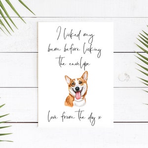 Personalised corgi - dog Birthday card -dog lovers card dog owner card, dog lover card dog owner card Cute dog card