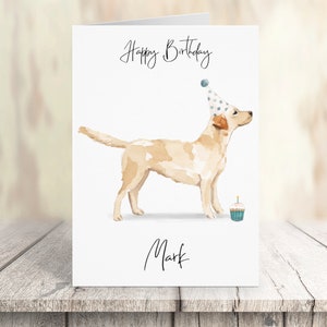 Personalisierte Labrador Retriever - Hunde Geburtstagskarte - Hundeliebhaber Karte Hundebesitzer Karte, Hundeliebhaber Karte Hundebesitzer Karte Niedliche Hundekarte