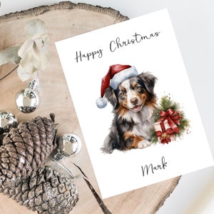 Personalisierte Australische Rinder-Weihnachtskarte-Hundeliebhaber-Karte-Karte, lustige Weihnachtskarte, Hundeliebhaber-Karte, Hundebesitzer-Karte Süße Hundekarte