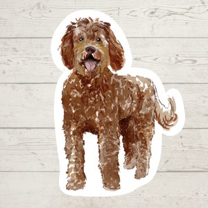 3 x Labradoodle Doodle dog Vinyl stickers, dog mom sticker, dog dad, dog lover gift, laptop sticker, bujo sticker, Bullet journal decal,