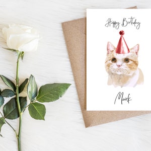 Personalised Munchkin Cat Birthday card Cat lovers card Cat owner card, Funny birthday card, Cat owner card, Cute cat card image 5