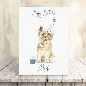 Personalisierte Cairn Terrier - Hunde Geburtstagskarte - Hundeliebhaber Karte Hundebesitzer Karte, Hundeliebhaber Karte Hundebesitzer Karte Niedliche Hundekarte