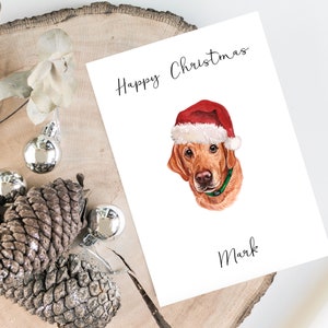 Personalisierte Labrador Retriever - Hund Weihnachtskarte -Hundeliebhaber Karte Karte, lustige Weihnachtskarte, Hundeliebhaber Karte, Hundebesitzer Karte Niedliche Hundekarte