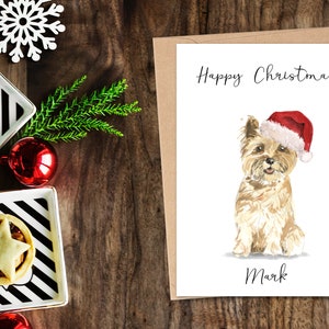 Gepersonaliseerde Cairn Terrier - Hond Kerstkaart -hond liefhebbers kaart kaart, Grappige kerstkaart, hond lover kaart, hond eigenaar kaart Leuke hond kaart