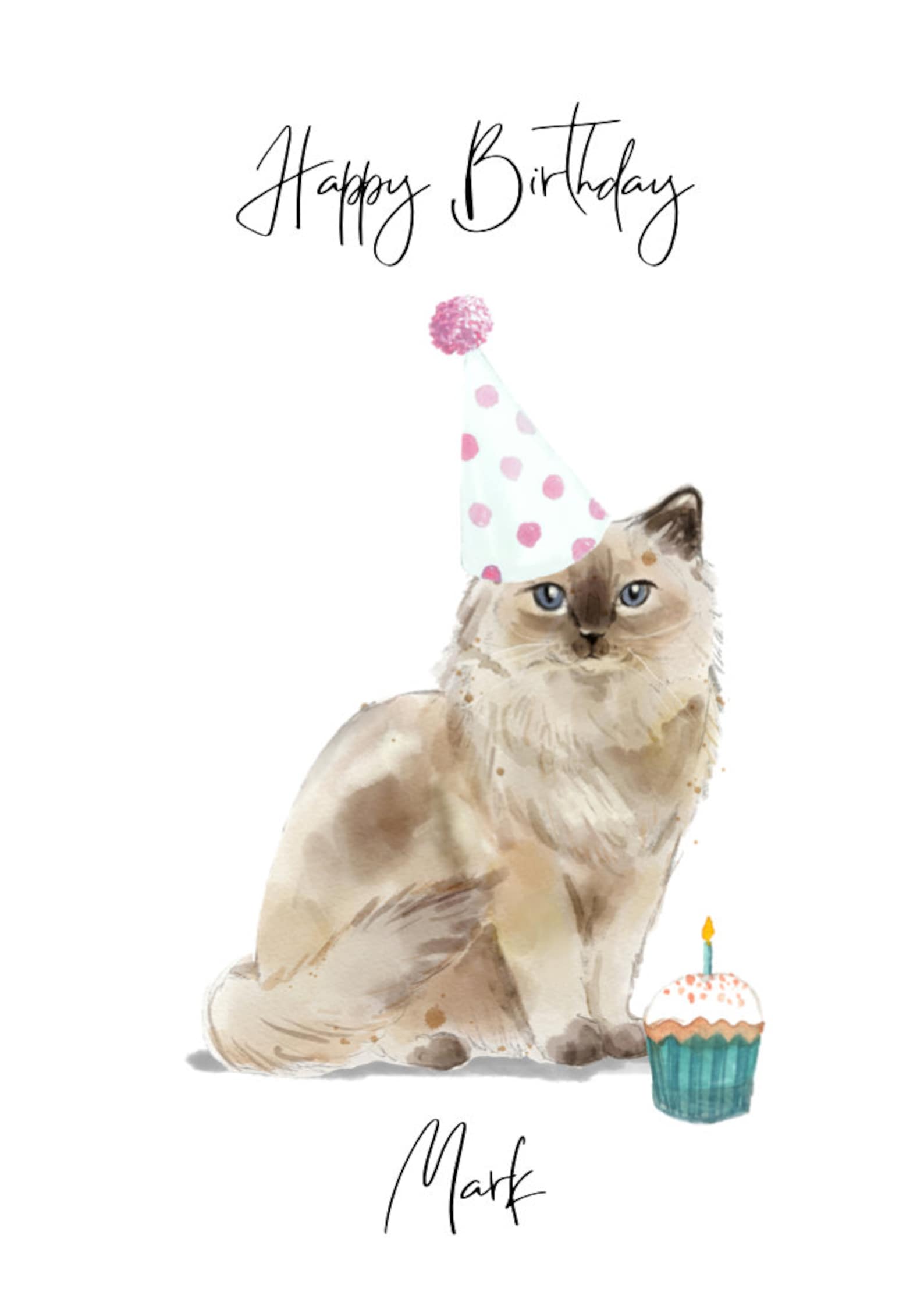 Personalised Ragdoll Cat Birthday Card cat Lovers Card Cat - Etsy Hong Kong