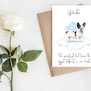 Personalisierte Französische Bulldogge- Hund Beileidskarte-Hundeliebhaber Karte Besitzer Karte, Hundeliebhaber Karte Hundebesitzer Karte Hund Verlust Karte, Haustier Verlust Sympathie