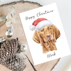 Gepersonaliseerde Hongaarse Vizsla - hond kerstkaart - hondenliefhebbers kaart kaart, grappige kerstkaart, hondenliefhebber kaart, hondenbezitter kaart Leuke hondenkaart