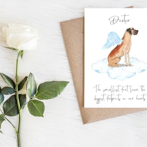 Gran danés personalizado - tarjeta de simpatía del perro -tarjeta de los amantes de los perros tarjeta del dueño del perro, tarjeta del amante del perro tarjeta del dueño del perro tarjeta de pérdida del perro, simpatía por la pérdida de mascotas