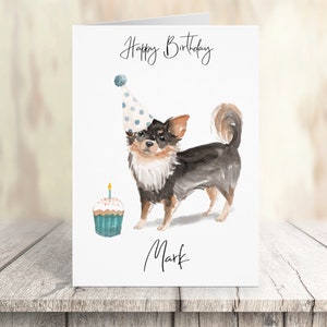Personalisierte Chihuahua - Hunde Geburtstagskarte - Hundeliebhaber Karte Hundebesitzer Karte, Hundeliebhaber Karte Hundebesitzer Karte Niedliche Hundekarte
